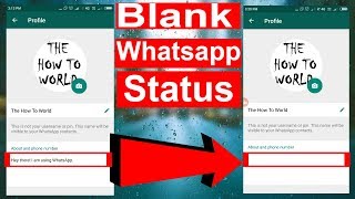 How to set blank whatsapp status [upl. by Wendelin85]