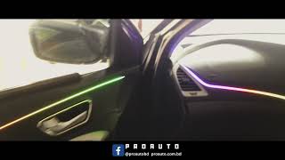 💥Symphony Ambient light kit installation on Hyundai santa fe ambient hyundai santafe [upl. by Reywas]