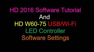 HD W6075 Led Controller Software Settings [upl. by Arvind]