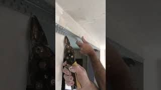 🔥 How to Finish a DRYWALL Edge with Joint Compound and Corner Bead for SOFFIT Finishing drywall [upl. by Syxela]