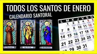 Calendario de Santos Enero 2022  Santoral Católico por días del mes  Santo de Hoy  Onomástica [upl. by Schinica]