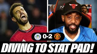 DIVING TO STAT PAD AGAINST A LEAGUE ONE SIDE 😳 ABSOLUTE SCUMBAG Wigan 02 Man Utd HIGHLIGHTS [upl. by Gabbert]