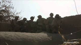 Raw Video Marines in gunbattle with Taliban [upl. by Eixor149]