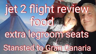 JET 2  EXTRA LEGROOM SEATSSTANSTED TO GRAN CANARIA  FOOD  REVIEW [upl. by Modeerf]