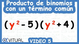 Producto de Binomios con un Término Común Video 5 de 8  Álgebra  Vitual [upl. by Egarton665]