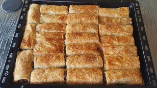 BAKLAVA YUFKASIN DAN KIYMALI SODALI ÇITIR BÖREK TARİFİ [upl. by Athalie]