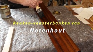 Notenhouten vensterbanken in de keuken plaatsen [upl. by Brookes943]