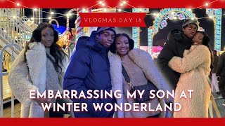 VLOGMAS DAY 18  MY TEENAGE SON THINKS I’M EMBARRASSING ☹️ • HYDE PARK’S WINTER WONDERLAND [upl. by Scrivenor]