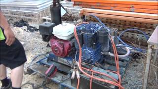 Pilot 150PSI 2 Stage compressor start  run with electric start [upl. by Annil]