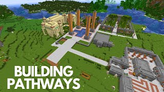 Minecraft Survival  Building Pathways  No Commentary [upl. by Milinda]