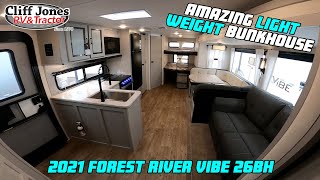 Quick Look 2021 Forest River Vibe 26BH Bunkhouse Travel Trailer [upl. by Inoue156]