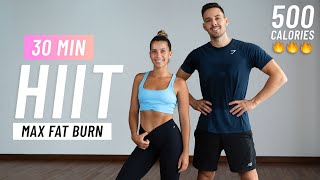 30 MIN CARDIO HIIT Workout for Fat Burn Full Body No Equipment At Home [upl. by Ewart]