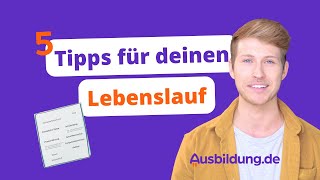 5 Tipps für den Lebenslauf [upl. by Delaryd281]