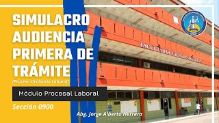 Simulacro Audiencia Primera de Trámite Proceso Ordinario Laboral  Módulo Procesal Laboral 0900 [upl. by Vinay781]