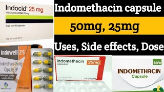 Indomethacin capsule ip 25  Indomethacin tablet 25 mg  Indocap capsule Uses  dosage side effects [upl. by Milano]