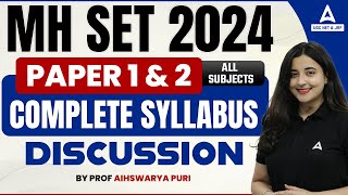 MH SET Syllabus 2024  MH SET Paper 1 amp 2 Syllabus 2024 [upl. by Skvorak]