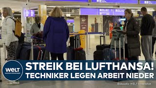 DEUTSCHLAND Verdi ruft zu Streik auf Techniker der Lufthansa legen Arbeit nieder [upl. by Rodolfo]