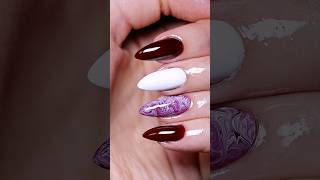 Burgundy Marble Nails shorts nails unha nail unhas nailinspo naildesign nailpolish [upl. by Isiad]