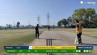 Live Cricket Match  VIKINGS X1 vs Noida Thunders  10Apr24 0600 AM 20 overs  4th Sportistan Ca [upl. by Hujsak439]