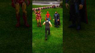 Ironman Spiderman thor nai hulk ko maja chakhaya 🤣😱 gta5 shorts viralvideo [upl. by Messere]