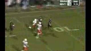 2003 VT vs Miami  Eric Green Int TD [upl. by Ierbua]