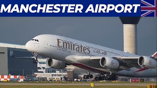 Manchester Airport Live  RW23L departures  Sat 4th May 24 [upl. by Nnahtebazile]