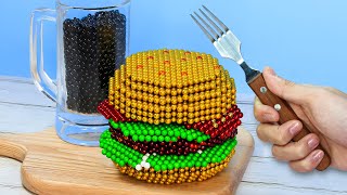 American Style BURGER 🍔  Magnet Stop Motion Cooking ASMR [upl. by Nowahs]