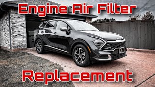 Kia Sportage Engine Air Filter Replacement 20232025 [upl. by Annaid115]