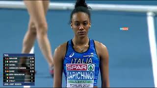 Larissa Iapichino  Long Jump Women EIC Torun 2021 Athletics shorts [upl. by Ellerred]