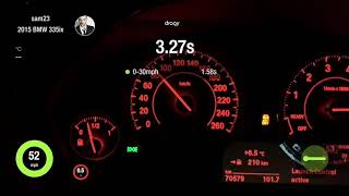 BMW F30 335i xdrive Bootmod3 Stage 2 91 Oct 060 0200 [upl. by Lanrev767]