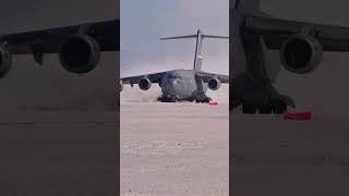 C17 Globemaster III Aircraft Takeoff With Full Engines Thrust c17globemaster usairforce usaf [upl. by Lavine]