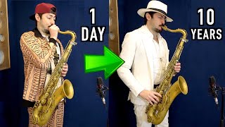 1 Day vs 10 Years of Playing Sax 🎷 [upl. by Kolb915]