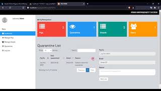 Simple Online Piggery Farm Management System using PHP Demo [upl. by Alderman]