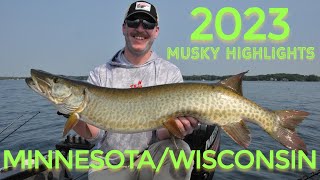 2023 Musky Fishing Highlights MinnesotaWisconsin [upl. by Aicertap]