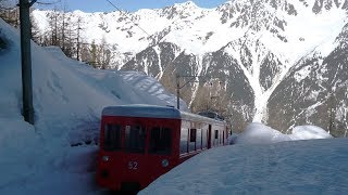 Auf winterlichen Gleisen dem Mont Blanc entgegen [upl. by Entirb693]