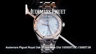 Audemars Piguet Royal Oak 37 IceBlue Dial Watch 15550STOO1356ST08  Eleven Eleven NY [upl. by Latin]