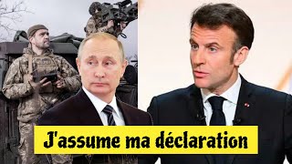 UKRAINE  MACRON ASSUME SA DÉCLARATION  FRAPPES INTERPOSÉES  NAVIRE RUSSE COULÉ [upl. by Laverna]