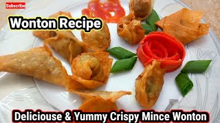 Wonton Recipe how to fold wonton  Wonton recipe by aazz kitchen  wonton aazzkitchen [upl. by Adnirol]