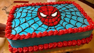 decorazione torte SpiderMan [upl. by Ardnovahs]