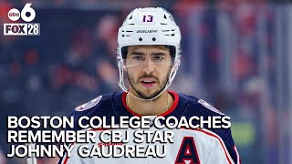 Boston College hockey coaches react to Johnny Gaudreaus death [upl. by Sumer492]