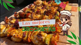 El SECRETO para Preparar las Brochetas de Camarón mas deliciosas [upl. by Suoicul]