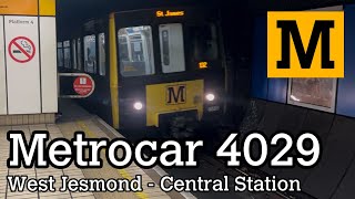 Tyne and Wear Metro  Metrocar 4029 West Jesmond  Central Station [upl. by Enamrahc]