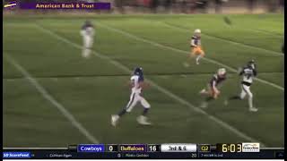 LemmonMcIntoshs Blair Ham with the 61yard halfback option pass to Wyatt Schell [upl. by Horner249]