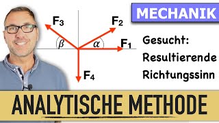 Analytische Methode  Resultierende Kraft berechnen  Mechanik für Anfänger  Zentrales Kraftsystem [upl. by Llednahc]