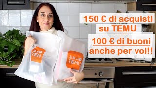 HO FATTO 150 € DI ACQUISTI SU TEMU e cè un BUONO DA 100 € ANCHE PER TE unboxing TEMU [upl. by Esinyl]