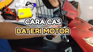 Cara Cas Bateri Motor Yang Dah lama Tak Hidup [upl. by Htiekal]