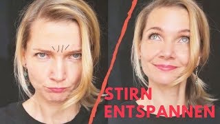 Stirn entspannen Zornesfalten reduzieren  Gesichtsmassage [upl. by Cyrilla]