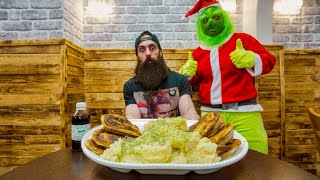 FINISH LONDONS UNDEFEATED PIE MASH amp LIQUOR CHALLENGE AND THERES A CASH PRIZE  BeardMeatsFood [upl. by Nic]