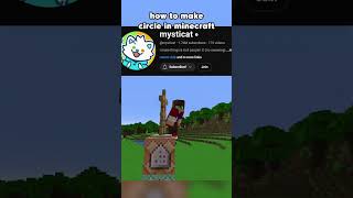 How to make a CIRCLE in MINECRAFT [upl. by Ayekat]