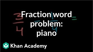 Word problem What fraction of an hour should the piano still be practiced  Khan Academy [upl. by Hanfurd]